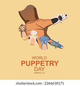 Vector illustration: World Puppet Theater Day