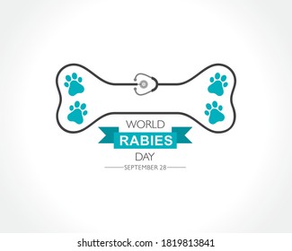 Vector Illustration of World Rabies Day concept observed on September 28th