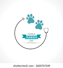 Vector Illustration of World Rabies Day concept observed on September 28th