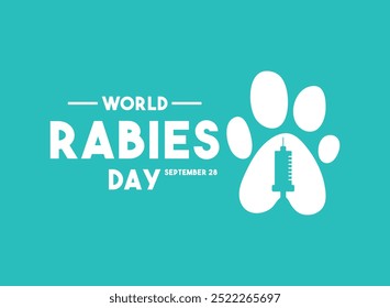 Vector Illustration of World Rabies Day. September 28. Eps 10.