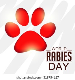 Vector illustration for World Rabies Day Background.