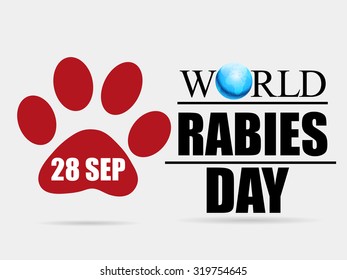 Vector illustration for World Rabies Day Background.