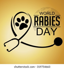 Vector illustration for World Rabies Day Background.