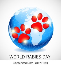 Vector illustration for World Rabies Day Background.