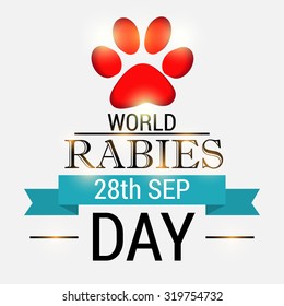 Vector illustration for World Rabies Day Background.