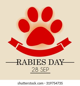 Vector illustration for World Rabies Day Background.