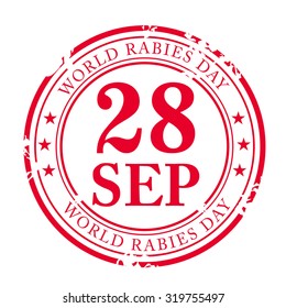 Vector illustration for World Rabies Day Stamp.