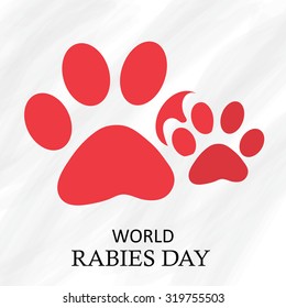 Vector illustration for World Rabies Day Background.