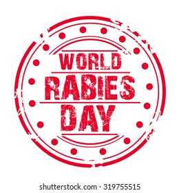 Vector illustration for World Rabies Day Stamp.