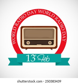 Vector illustration of World Radio Day.