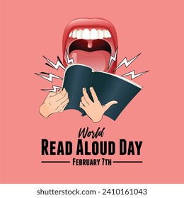 Vector illustration of World Read Aloud Day.