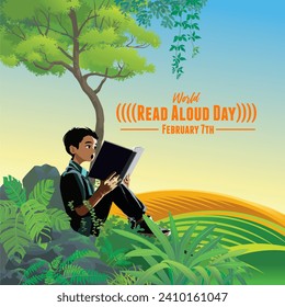 Vector illustration of World Read Aloud Day.