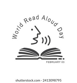Ilustración vectorial del Día Mundial de la Lectura en voz alta.