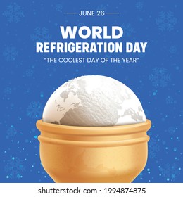 Vector Illustration of World Refrigeration Day Celebration Banner.