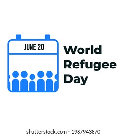 Vector illustration for World Refugee Day social media post and poster template