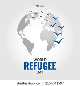 Vector Illustration of  World Refugee Day 
