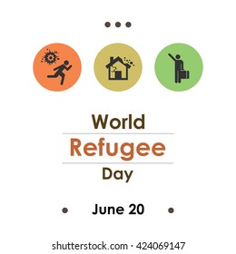 vector illustration / world refugee day