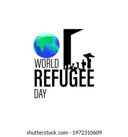 vector illustration for world refugee day-20 june