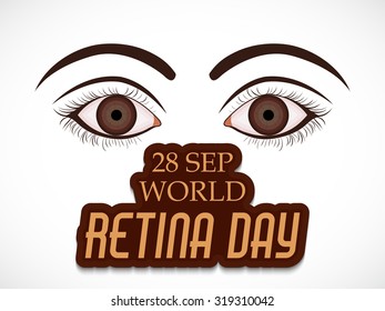 Vector illustration for World Retina Day Background.
