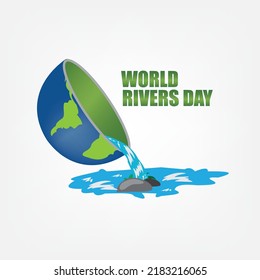 Vector illustration of World River Day. Simple and elegant design