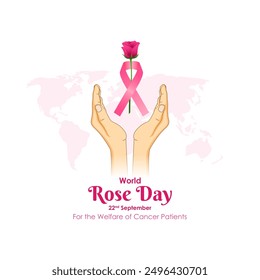 Vector illustration of World Rose Day social media feed template