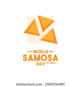 Vector Illustration of World Samosa Day. September 5. Flat design vector. White background. Eps 10.