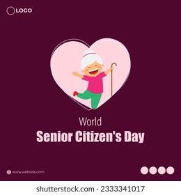 Vector illustration for World Senior Citizen's Day