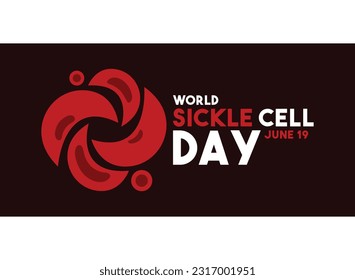 Vector Illustration of World Sickle Cell Day. June 19. Abstract design vector. Flat design vector. Poster, banner, card, background. Eps 10.