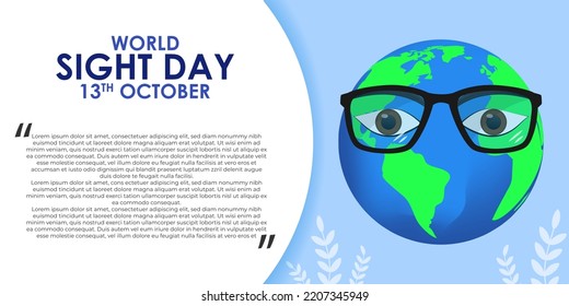 Vector illustration for world sight day banner