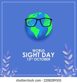 Vector illustration for world sight day banner