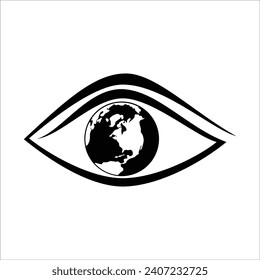 Ilustración de vectores para el Día Mundial de la Vista.sobre un fondo blanco