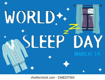 Vector illustration of World Sleep Day