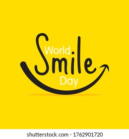 vector illustration of world smile day poster or banner design