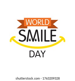 vector illustration of world smile day poster or banner design