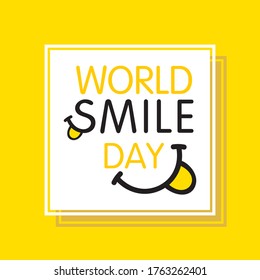 vector illustration of world smile day poster or banner design