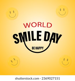 Vector illustration of World Smile Day banner