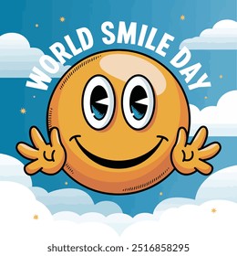 A vector illustration of the world smile day 