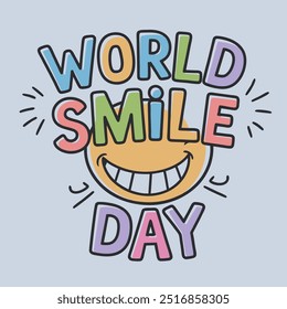 A vector illustration of the world smile day 