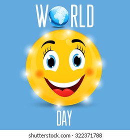 Vector illustration for World Smile Day Background.