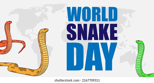 Vector illustration for World Snake Day