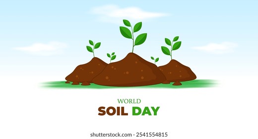 Vector illustration of World Soil Day social media template
