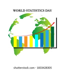 Vector Illustration World Statistics Day. Suitable For Banner, Web, Poster, Template