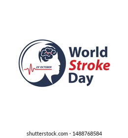 Vector illustration of World Stroke Day. Health care campaign.