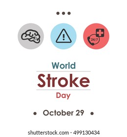 vector illustration for  World Stroke Day in october