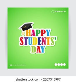 vector illustration for world student day-15 October