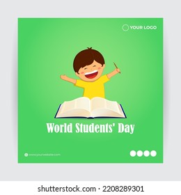 vector illustration for world student day-15 October