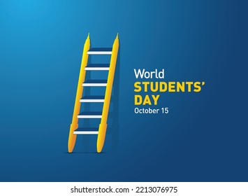 Vector Illustration Of World Students Day. World Students Day Concept.