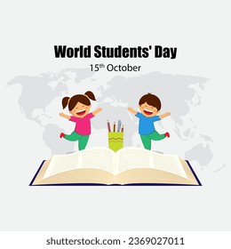 Vector illustration of World Students Day banner