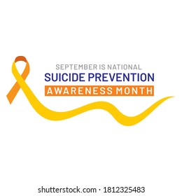 Vector Illustration World Suicide Prevention Month Poster Design