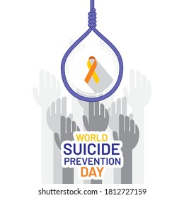 vector illustration world suicide prevention day poster design